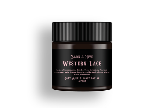 Western Lace — Goat Milk + Honey Lotion - Miller Candle Co.