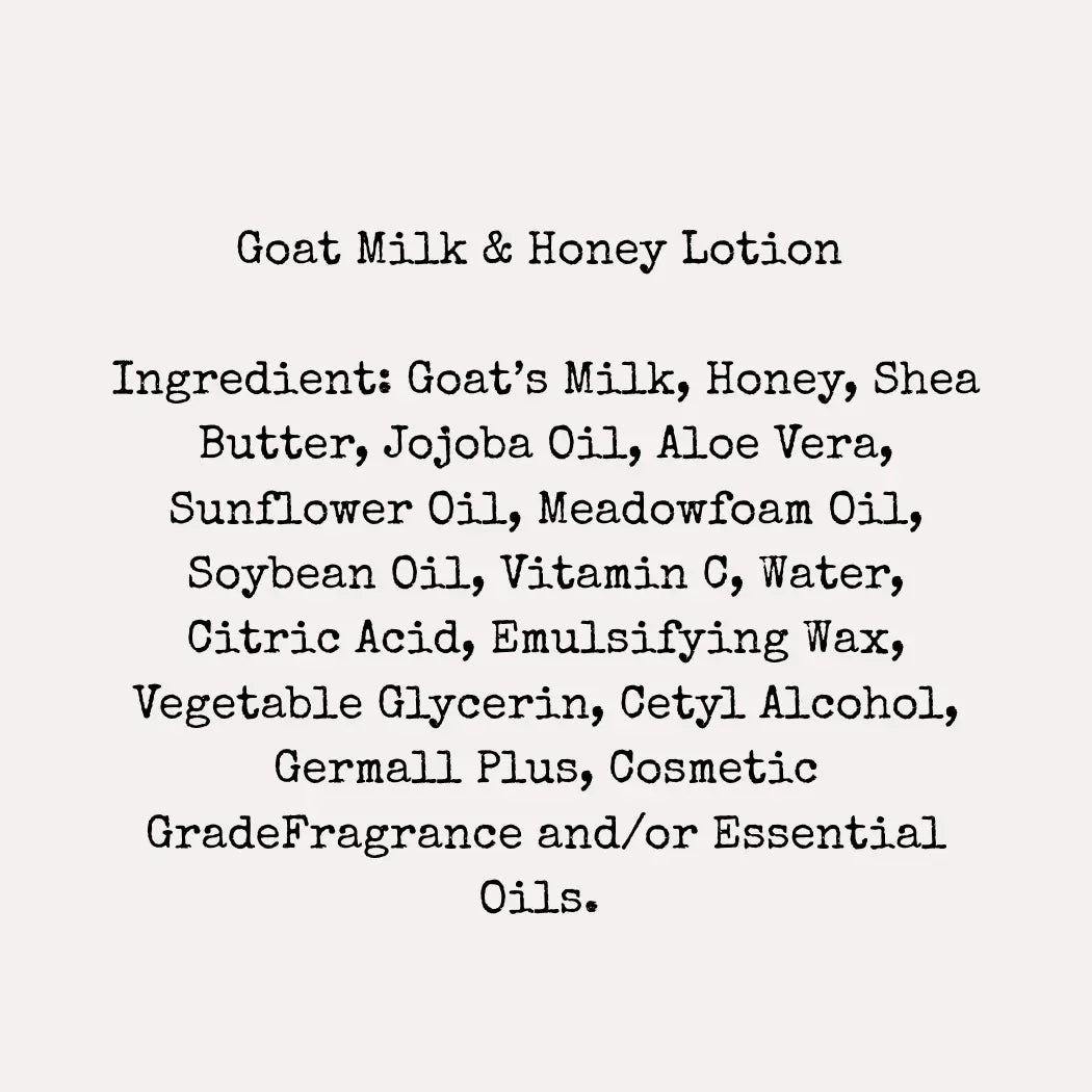 Cozy Flannel-Goat Milk + Honey Lotion