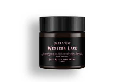 Western Lace — Goat Milk + Honey Lotion - Miller Candle Co.