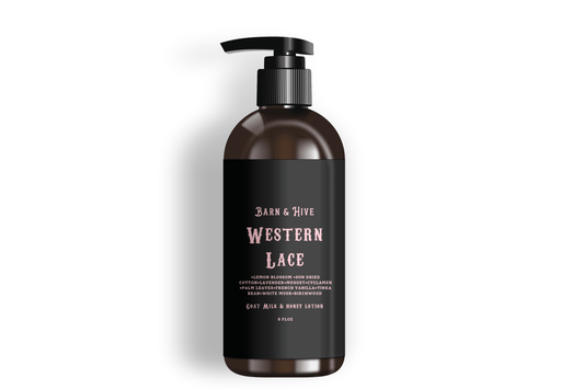 Western Lace — Goat Milk + Honey Lotion - Miller Candle Co.
