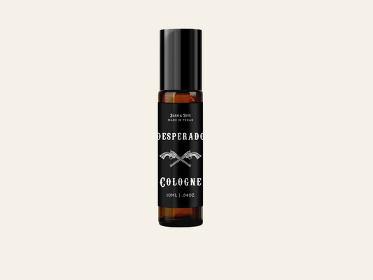 Desperado cologne bottle on a white background