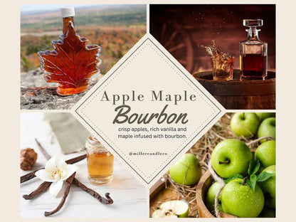 Apple Maple Bourbon Reed Diffuser - Limited Fall Collection - MillerCandleCo.