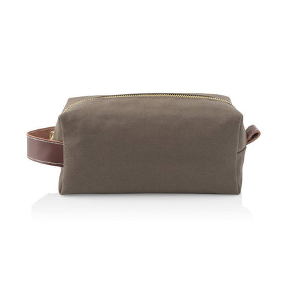 Light Brown Canvas Dopp Kit - MillerCandleCo.