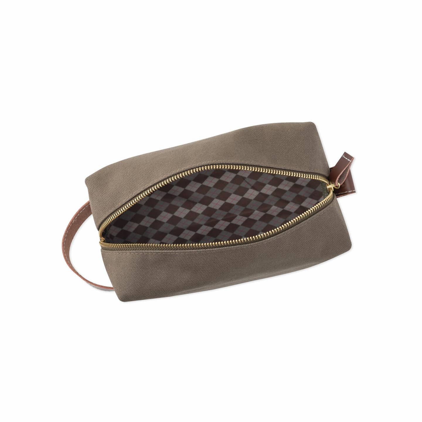 Light Brown Canvas Dopp Kit - MillerCandleCo.