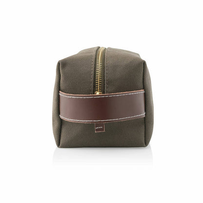 Light Brown Canvas Dopp Kit - MillerCandleCo.