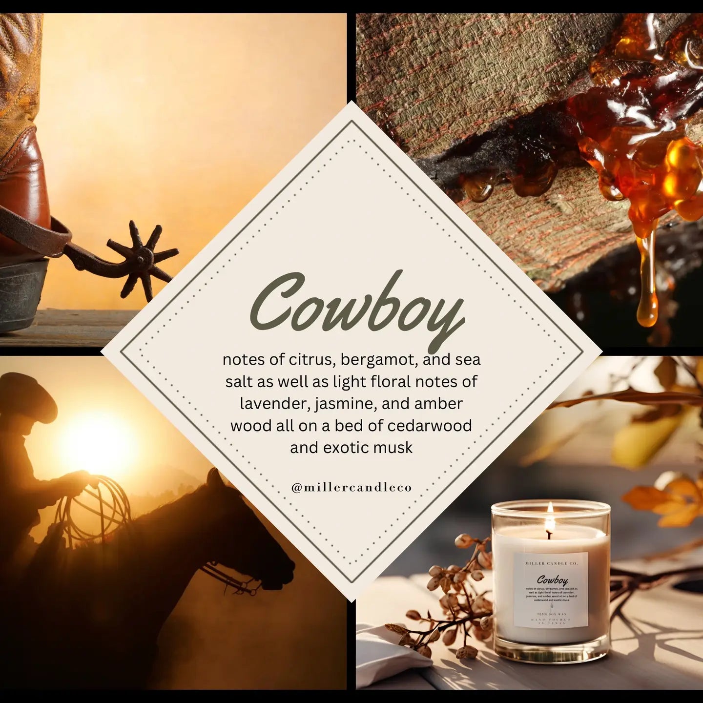 Cowboy Car Diffuser - MillerCandleCo.