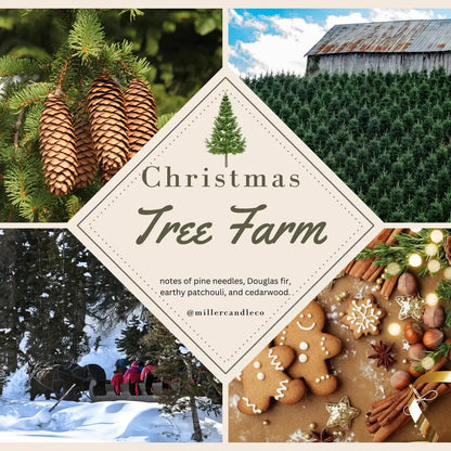 Christmas Tree Farm Candle | 8 oz Soy Wax in Reusable Whiskey Glass - MillerCandleCo.