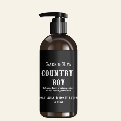 Country Boy - Goat Milk + Honey Lotion - Miller Candle Co.