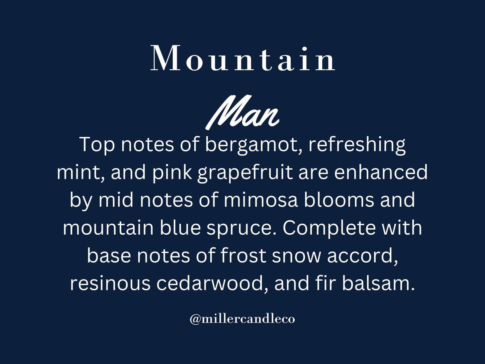 Mountain Man Candle - MillerCandleCo.