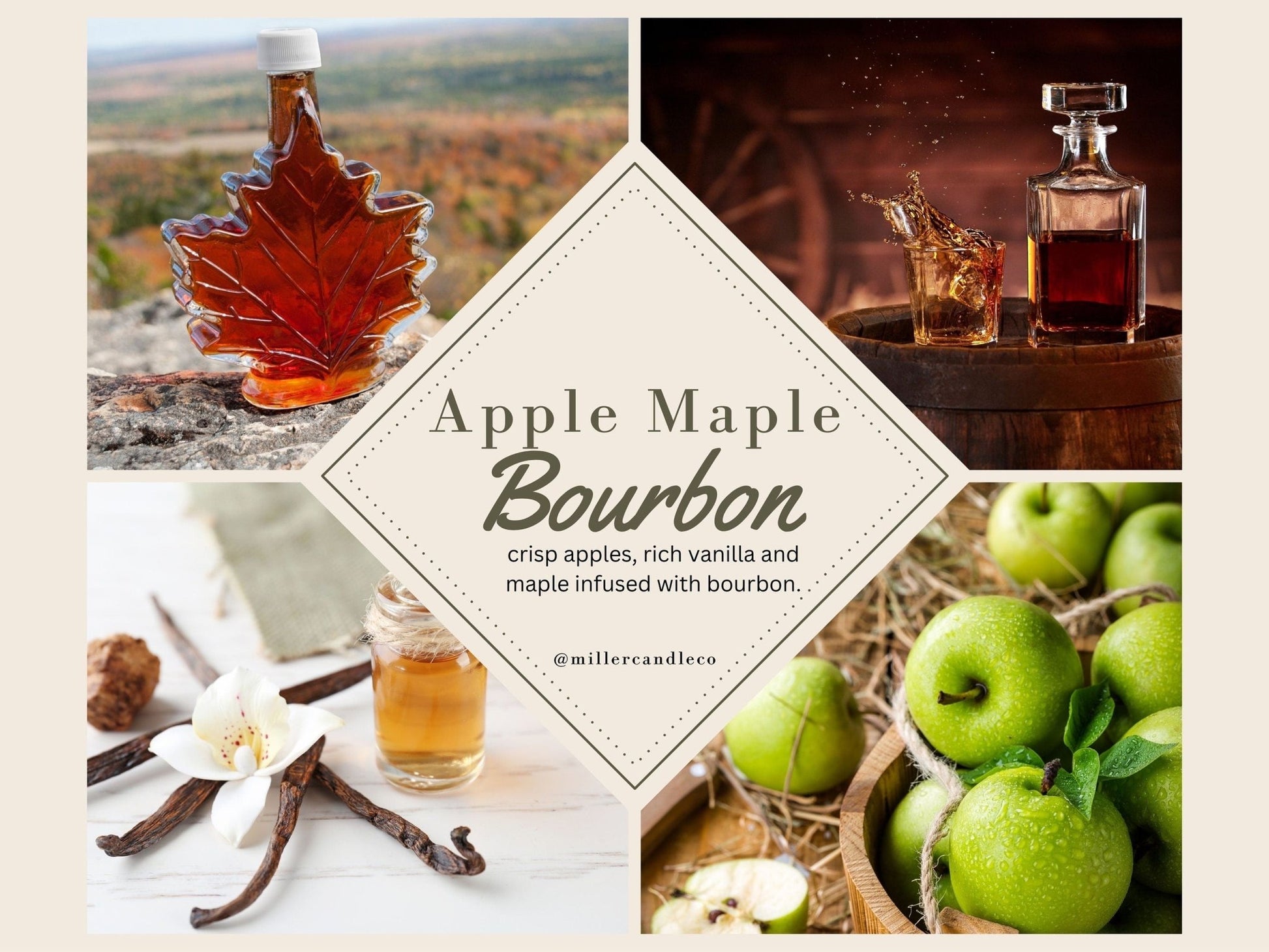 Apple Maple Bourbon Wax Melts - Limited Fall Collection - MillerCandleCo.