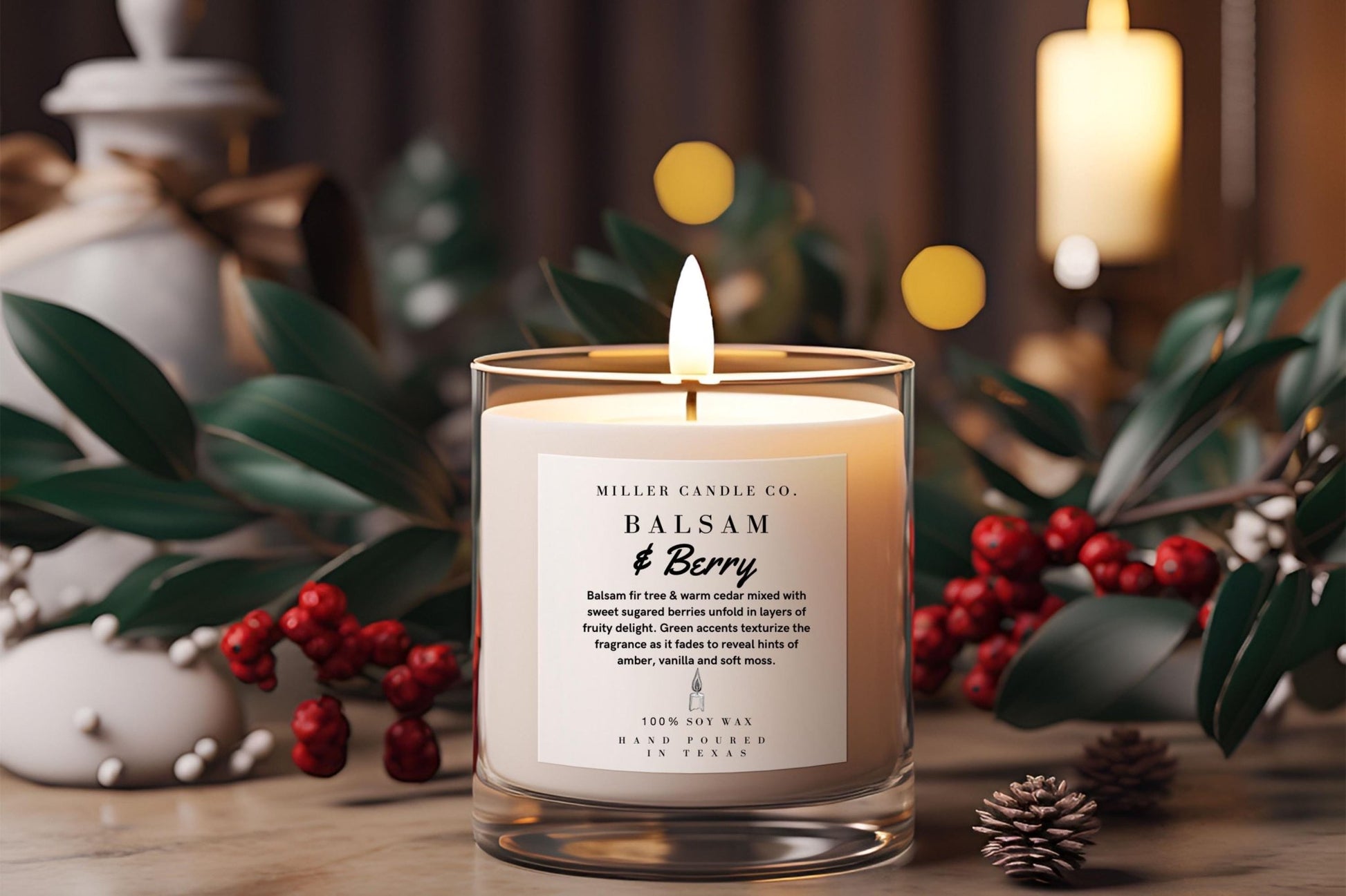 Balsam & Berry Candle - MillerCandleCo.