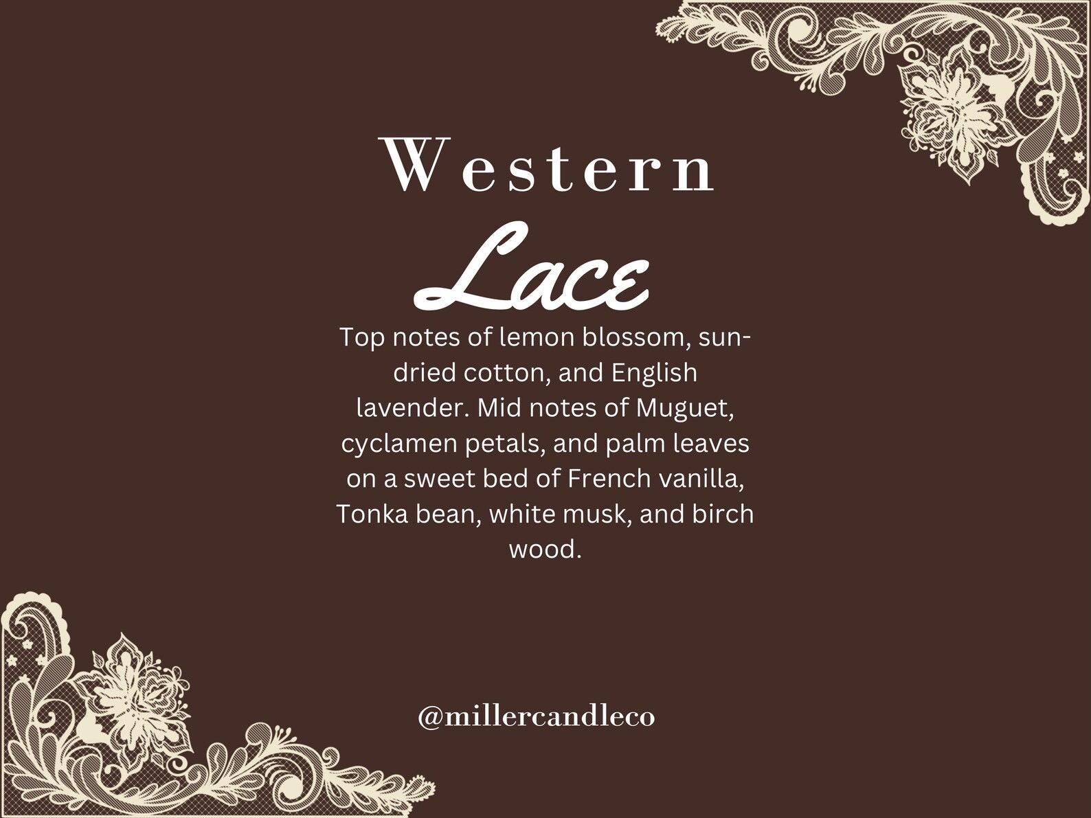 Western Lace Candle - MillerCandleCo.