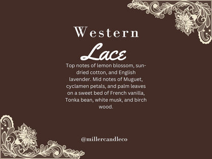 Western Lace Candle - MillerCandleCo.