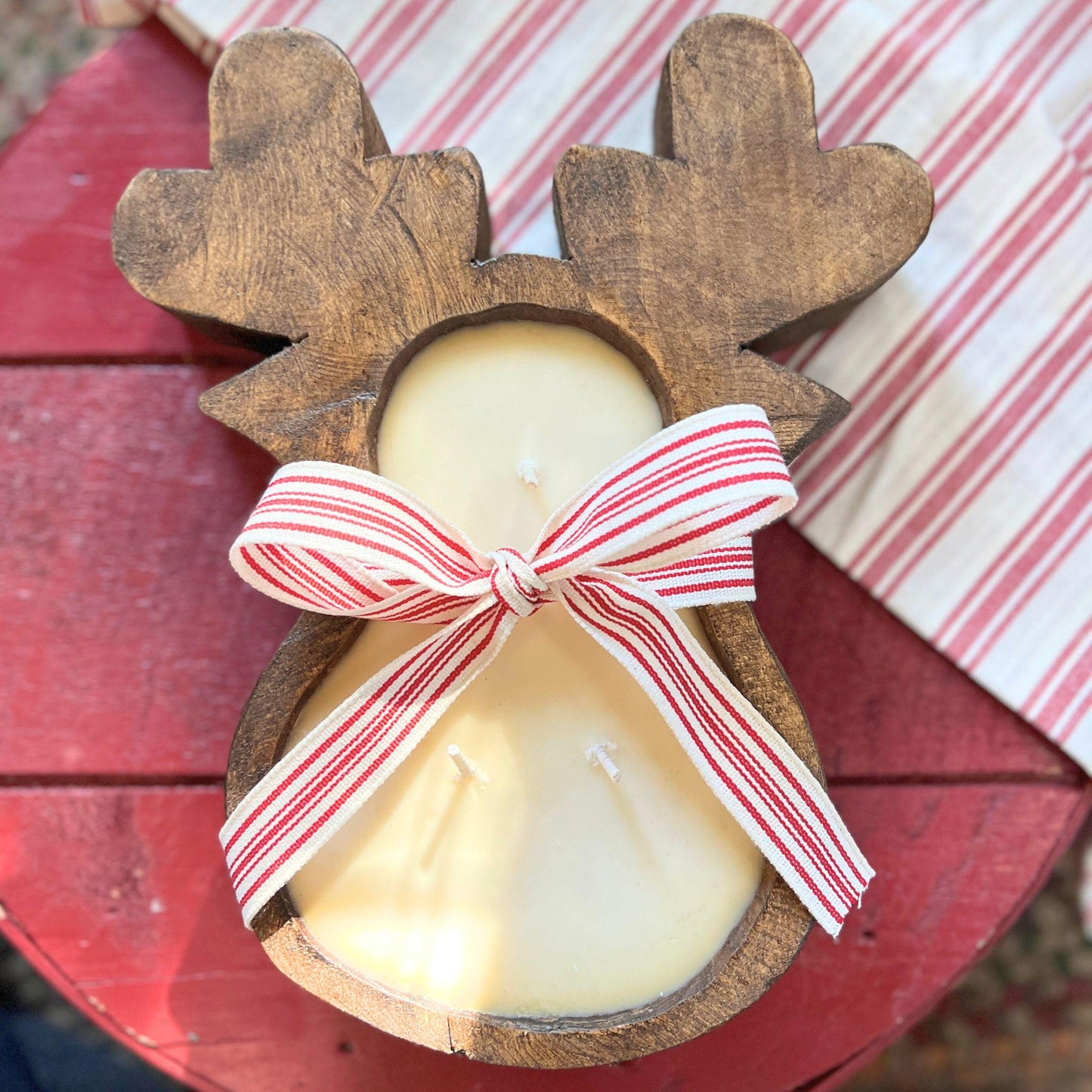 Reindeer Dough Bowl Candle - MillerCandleCo.