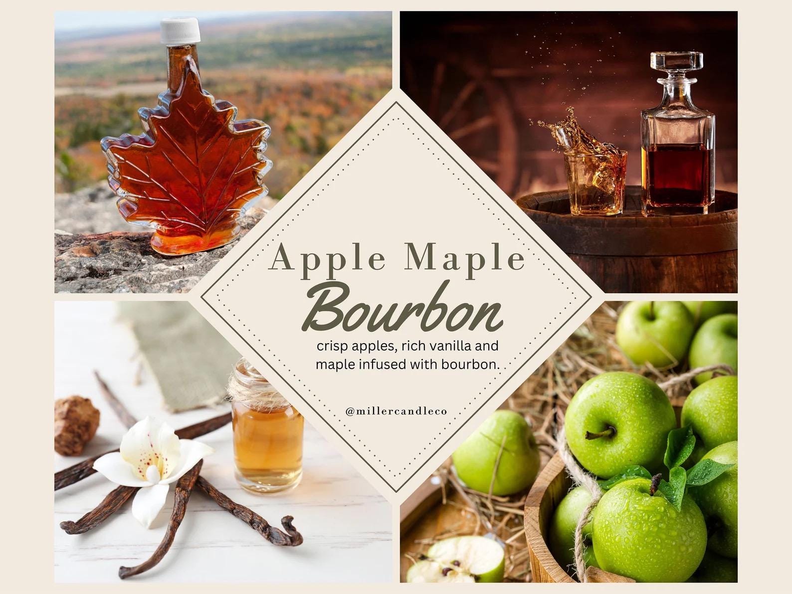 Apple Maple Bourbon Candle - Limited Fall Collection - MillerCandleCo.