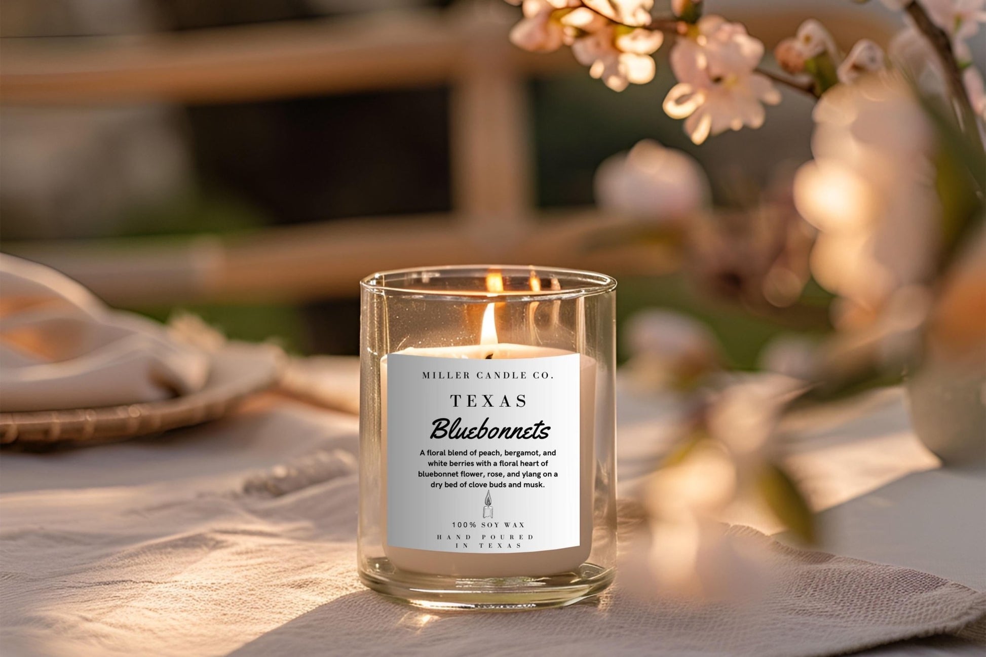 Texas Bluebonnets Candle - MillerCandleCo.