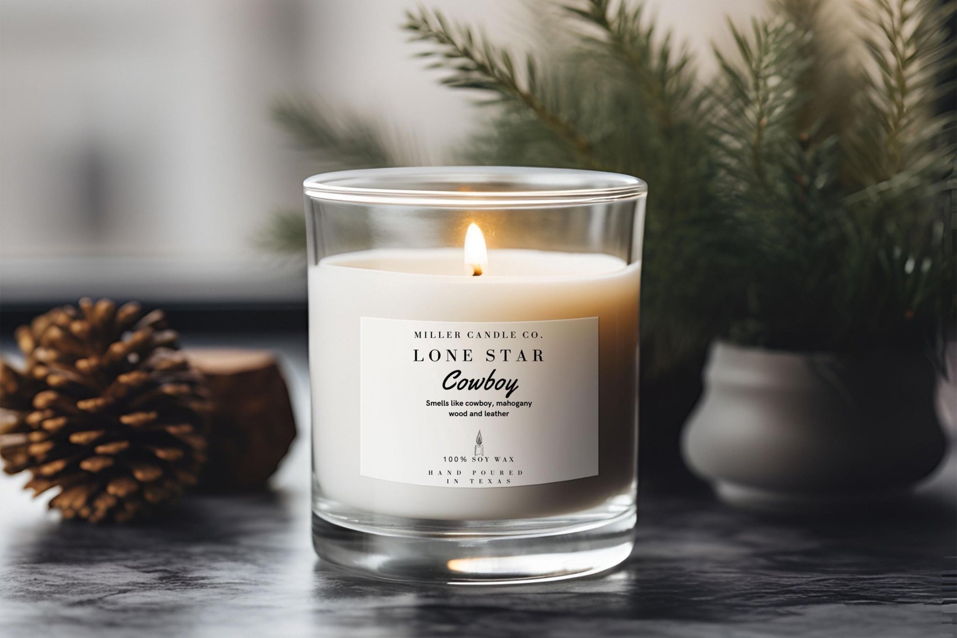 Lone Star Cowboy Candle - MillerCandleCo.