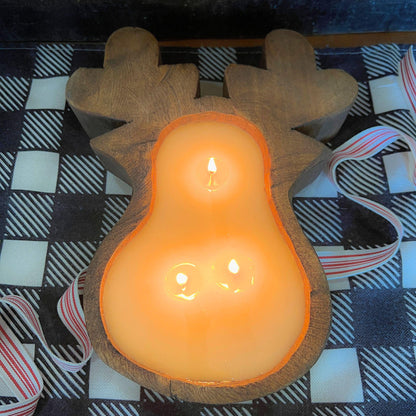 Reindeer Dough Bowl Candle - MillerCandleCo.