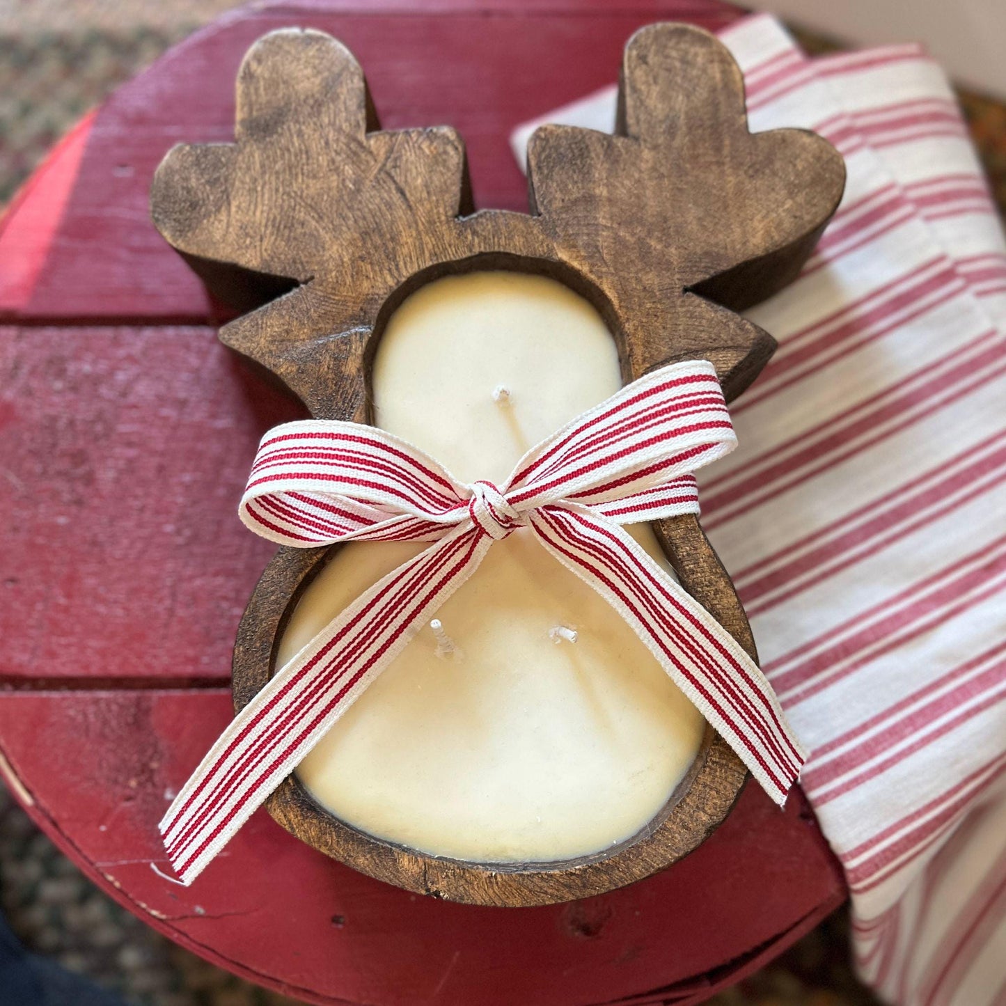 Reindeer Dough Bowl Candle - MillerCandleCo.