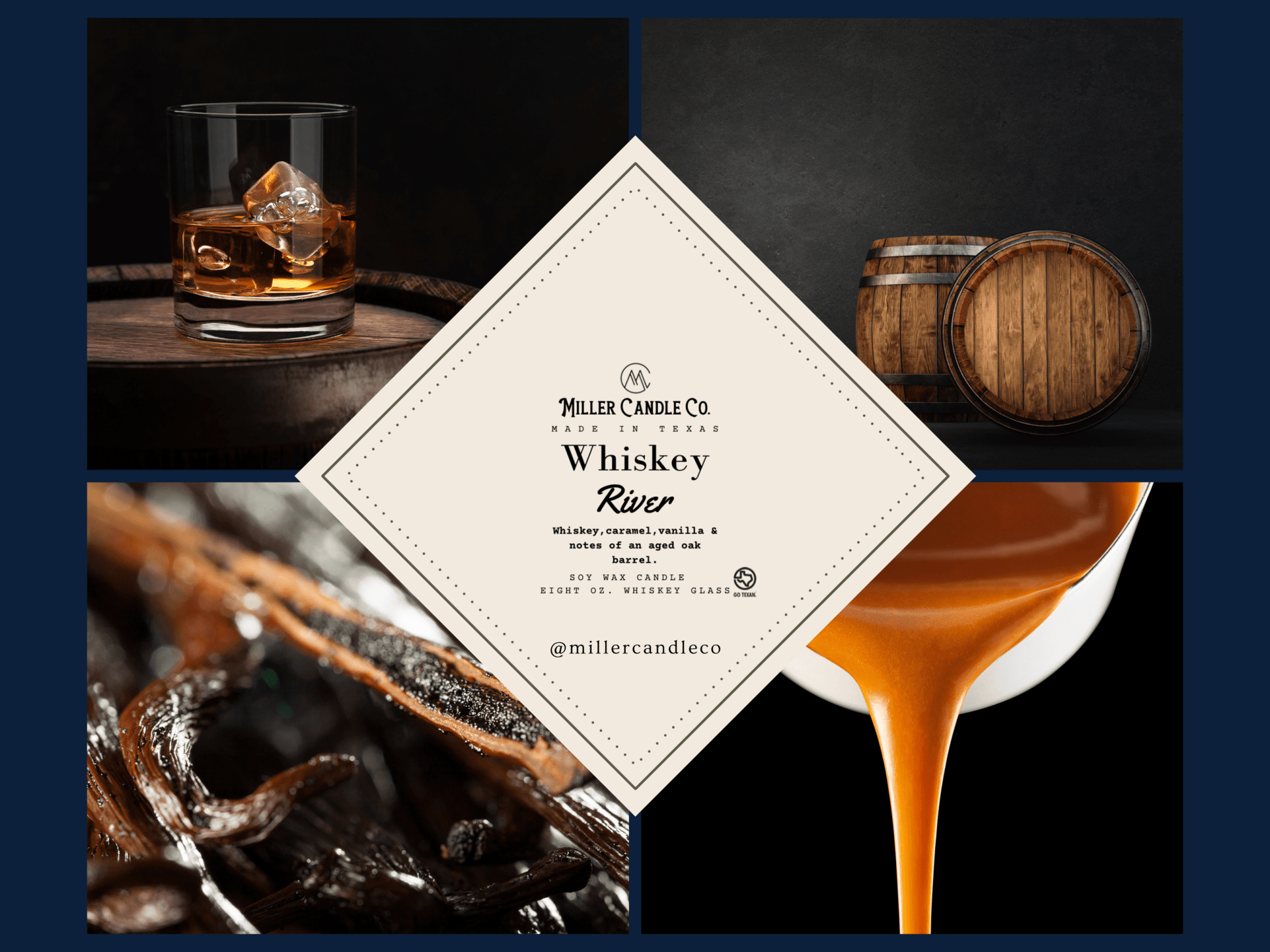 Whiskey River Candle - MillerCandleCo.