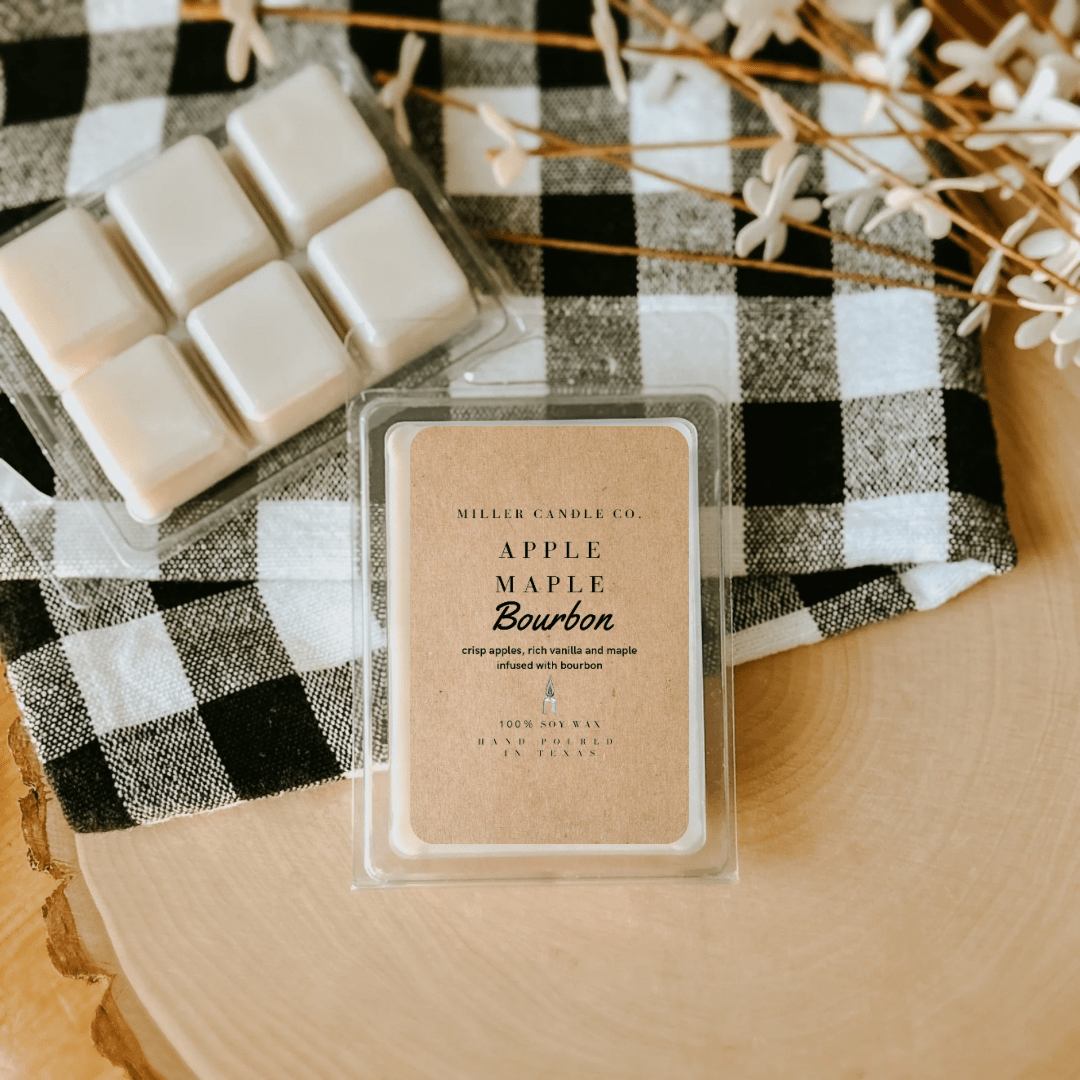 Apple Maple Bourbon Wax Melts - Limited Fall Collection - MillerCandleCo.